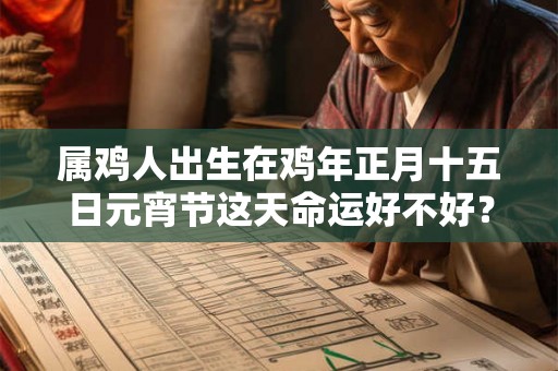 属鸡人出生在鸡年正月十五日元宵节这天命运好不好？