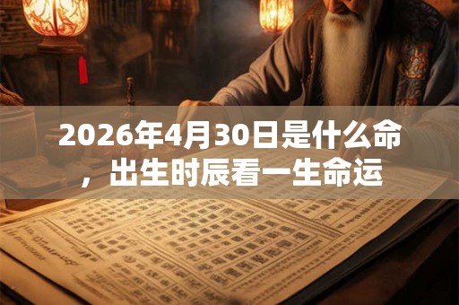 2026年4月30日是什么命,出生时辰看一生命运 2026年4月30日是什么命,出生时辰看一生命运