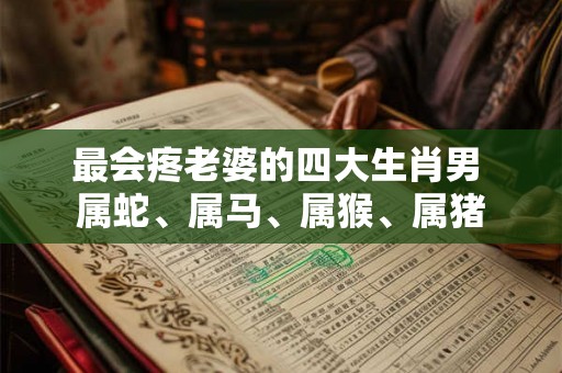 最会疼老婆的四大生肖男 属蛇、属马、属猴、属猪