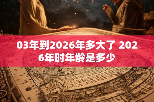 03年到2026年多大了 2026年时年龄是多少 03年到2026年多大了 2026年时年龄是多少