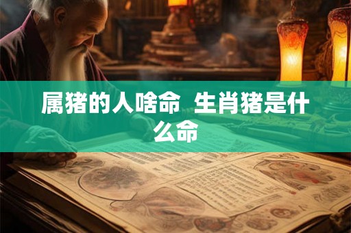 属猪的人啥命  生肖猪是什么命