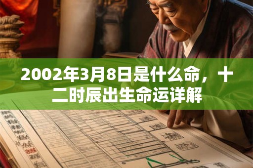 2002年3月8日是什么命，十二时辰出生命运详解
