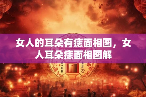 女人的耳朵有痣面相图，女人耳朵痣面相图解