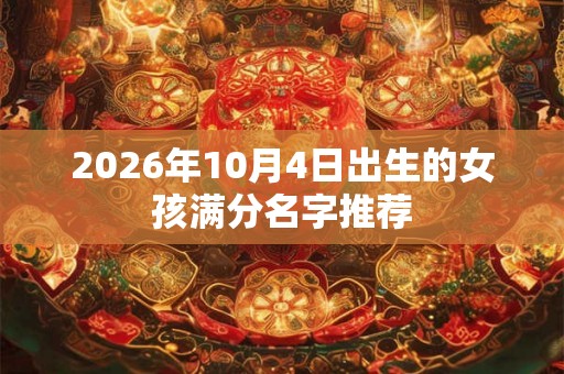 2026年10月4日出生的女孩满分名字推荐