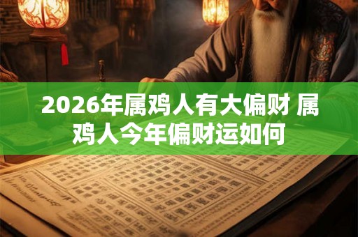 2026年属鸡人有大偏财 属鸡人今年偏财运如何 2026年属鸡人有大偏财 属鸡人今年偏财运如何