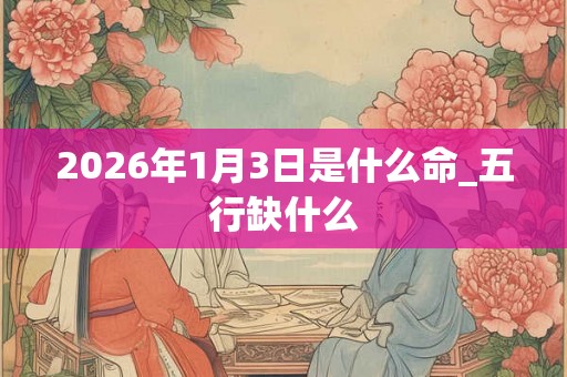 2026年1月3日是什么命_五行缺什么
