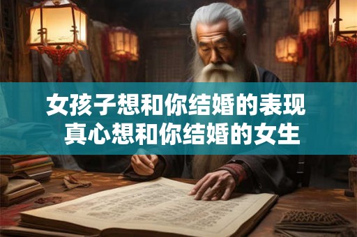 女孩子想和你结婚的表现  真心想和你结婚的女生