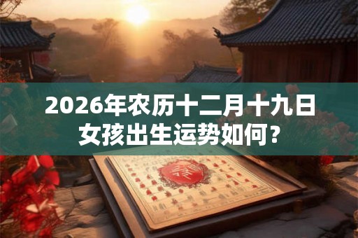 2026年农历十二月十九日女孩出生运势如何? 2026年农历十二月十九日女孩出生运势如何?