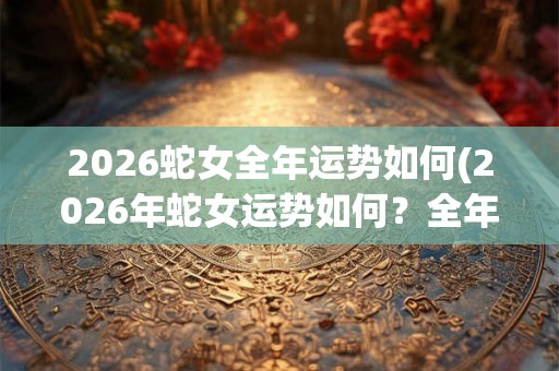 2026蛇女全年运势如何(2026年蛇女运势如何？全年展望解析！)