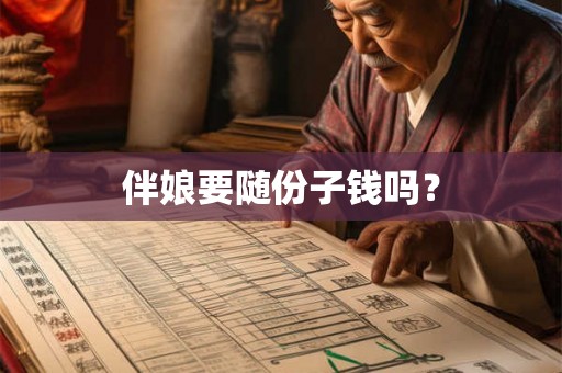 伴娘要随份子钱吗? 伴娘要随份子钱吗?