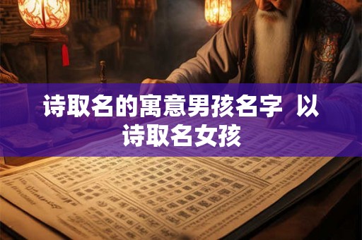诗取名的寓意男孩名字  以诗取名女孩