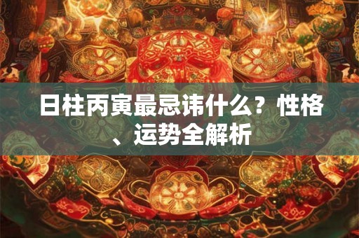 日柱丙寅最忌讳什么？性格、运势全解析