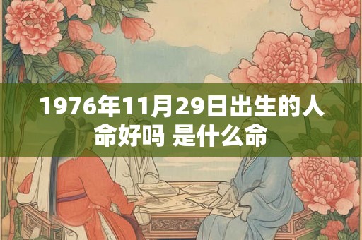 1976年11月29日出生的人命好吗 是什么命 1976年11月29日出生的人命好吗 是什么命