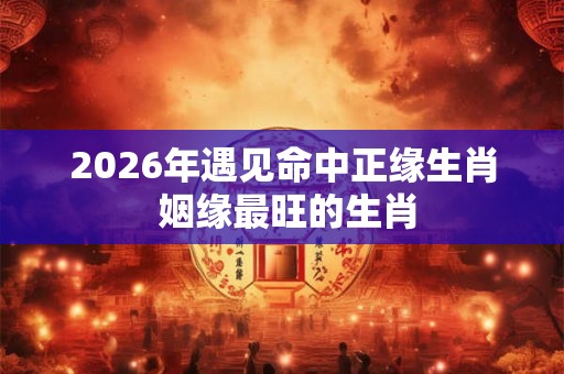 2026年遇见命中正缘生肖 姻缘最旺的生肖