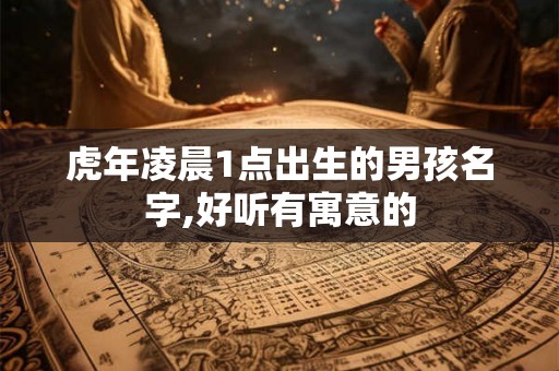 虎年凌晨1点出生的男孩名字,好听有寓意的