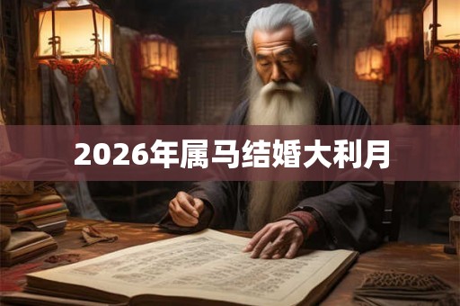 2026年属马结婚大利月