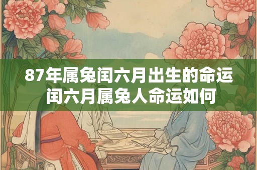 87年属兔闰六月出生的命运 闰六月属兔人命运如何 87年属兔闰六月出生的命运 闰六月属兔人命运如何