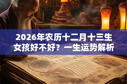 2026年农历十二月十三生女孩好不好？一生运势解析？