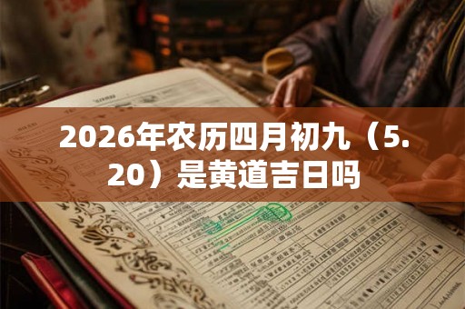 2026年农历四月初九(5.20)是黄道吉日吗 2026年农历四月初九(5.20)是黄道吉日吗