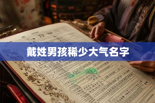 戴姓男孩稀少大气名字 戴姓男孩稀少大气名字