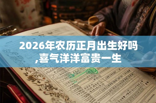 2026年农历正月出生好吗,喜气洋洋富贵一生