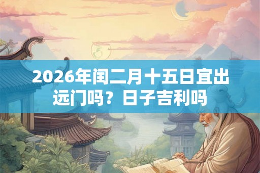 2026年闰二月十五日宜出远门吗？日子吉利吗