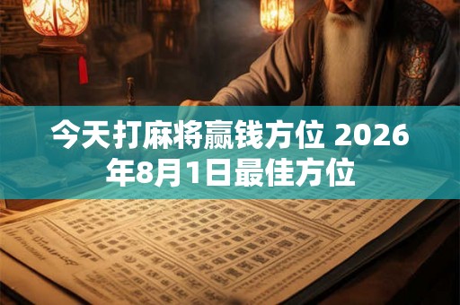 今天打麻将赢钱方位 2026年8月1日最佳方位