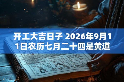 开工大吉日子 2026年9月11日农历七月二十四是黄道吉日吗 开工大吉日子 2026年9月11日农历七月二十四是黄道吉日吗