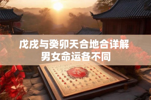 戊戌与癸卯天合地合详解 男女命运各不同 戊戌与癸卯天合地合详解 男女命运各不同