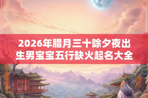 2026年腊月三十除夕夜出生男宝宝五行缺火起名大全