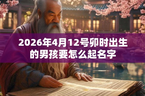 2026年4月12号卯时出生的男孩要怎么起名字