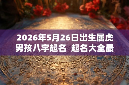 2026年5月26日出生属虎男孩八字起名  起名大全最新