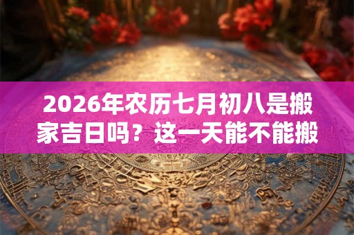 2026年农历七月初八是搬家吉日吗？这一天能不能搬新家