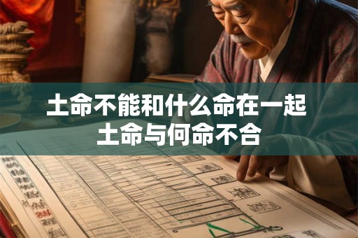 土命不能和什么命在一起 土命与何命不合