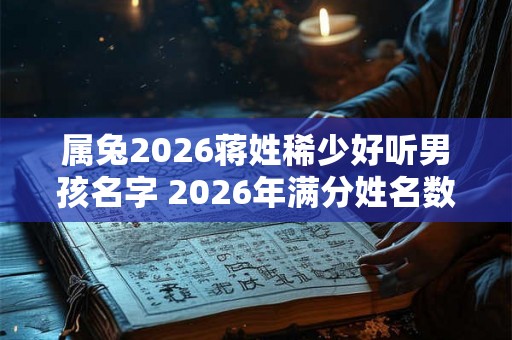属兔2026蒋姓稀少好听男孩名字 2026年满分姓名数理名字解析 属兔2026蒋姓稀少好听男孩名字 2026年满分姓名数理名字解析