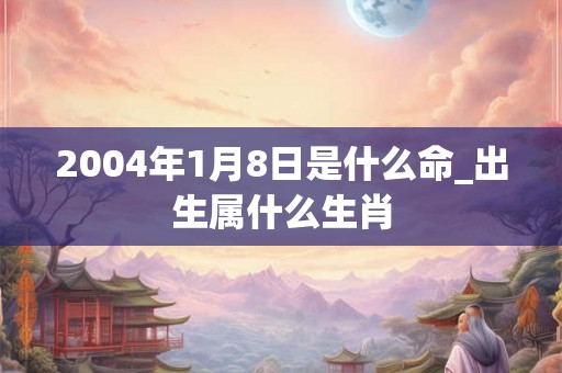 2004年1月8日是什么命_出生属什么生肖