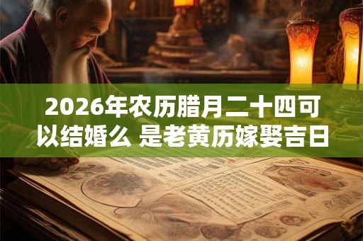 2026年农历腊月二十四可以结婚么 是老黄历嫁娶吉日吗