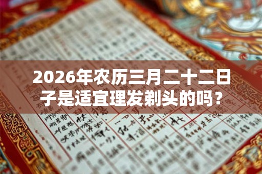 2026年农历三月二十二日子是适宜理发剃头的吗？