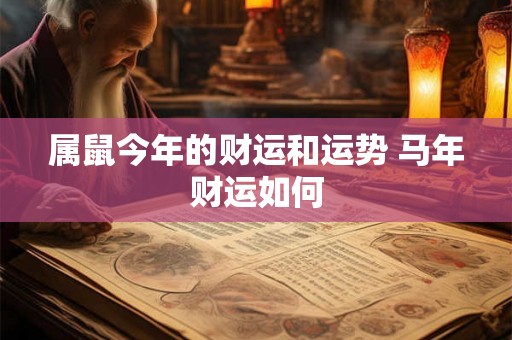 属鼠今年的财运和运势 马年财运如何