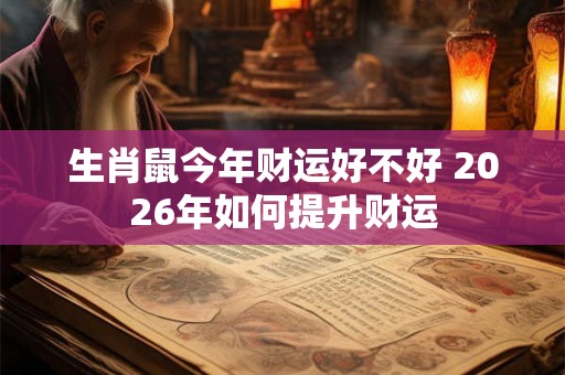 生肖鼠今年财运好不好 2026年如何提升财运