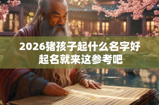 2026猪孩子起什么名字好 起名就来这参考吧