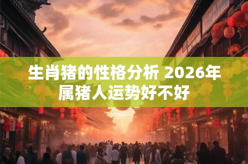 生肖猪的性格分析 2026年属猪人运势好不好