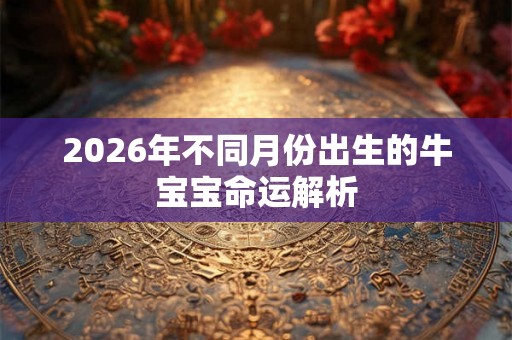 2026年不同月份出生的牛宝宝命运解析