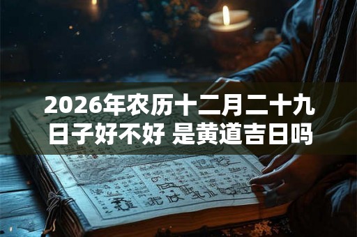 2026年农历十二月二十九日子好不好 是黄道吉日吗