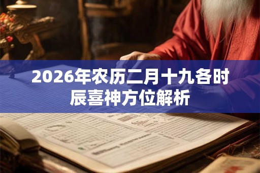 2026年农历二月十九各时辰喜神方位解析