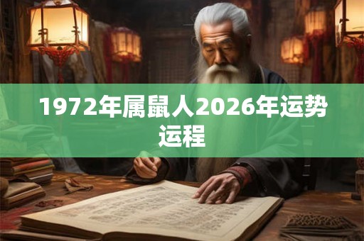 1972年属鼠人2026年运势运程