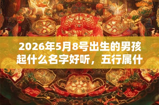 2026年5月8号出生的男孩起什么名字好听，五行属什么
