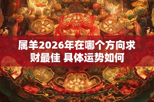 属羊2026年在哪个方向求财最佳 具体运势如何