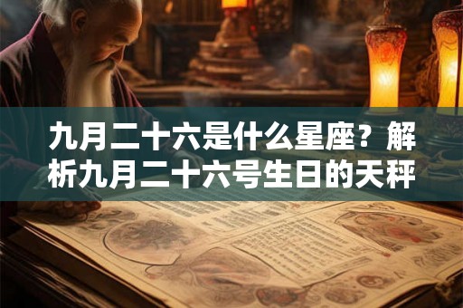 九月二十六是什么星座？解析九月二十六号生日的天秤座特点