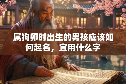 属狗卯时出生的男孩应该如何起名，宜用什么字